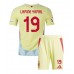 Maillot de foot Espagne Lamine Yamal #19 Extérieur vêtements enfant Europe 2024 Manches Courtes (+ pantalon court)